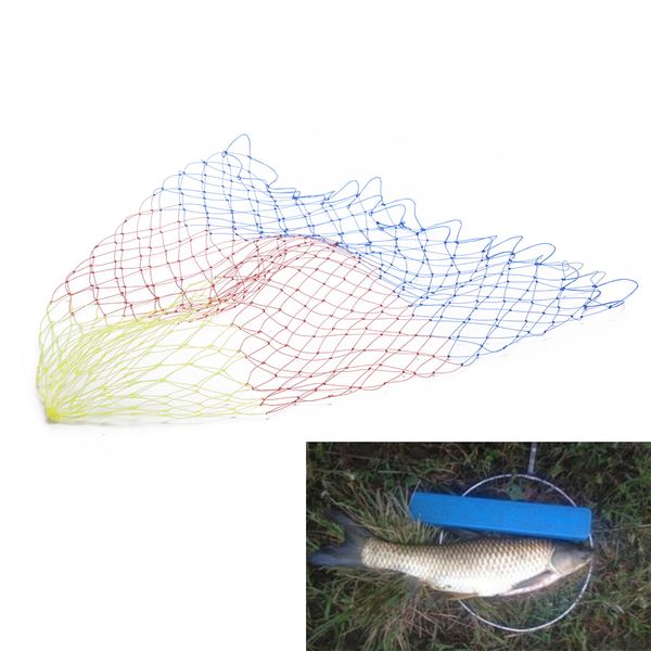 

nylon fishing nets collapsible fishing tools rhombus mesh hole depth folding nylon landing dip net 35/40/45/50/60 cm