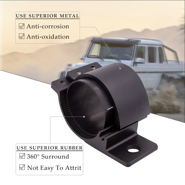 2x Lichthalterungs-Klemmsatz, LED-Fahrarbeit, Nebelscheinwerfer, Halterung für Auto, 4 x 4, Geländewagen, 49–54 mm, 2 Zoll, 2,5 Zoll, 3 Zoll Spot-Frontschutzbügel-Halterung