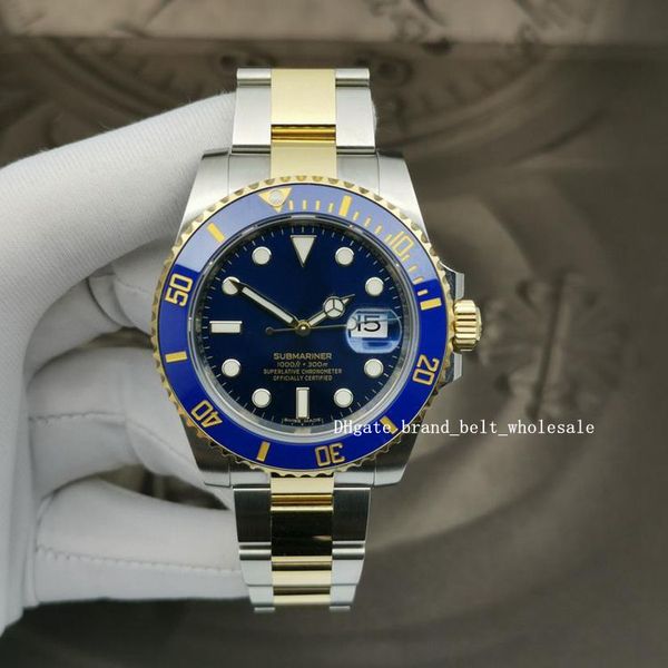 

shopkeeper box / certificate men's auto 40mm blue dial blue watch stainless steel automatic watch men, Slivery;brown