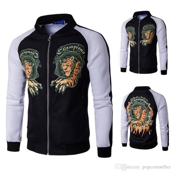 

mens designer jackets spring and autumn new simple mens fashion personality baseball jacket mens cool style coat, Black;brown