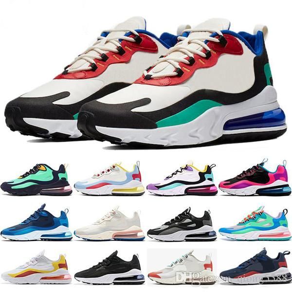 

wholesale react tn mens designer runner shoes women casual air cushion bauhaus optical black triple blue trainers sports sneakers shoes