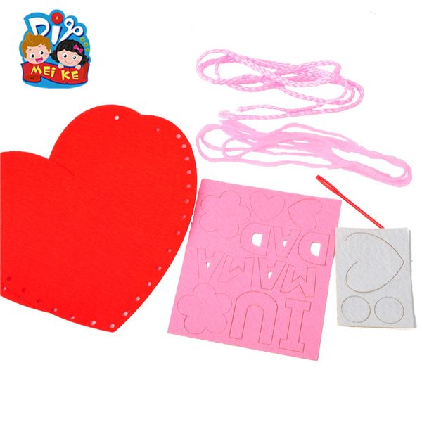 

toys for children crafts kids diy non-woven sewing love backpack learning education toys montessori teaching aids toy