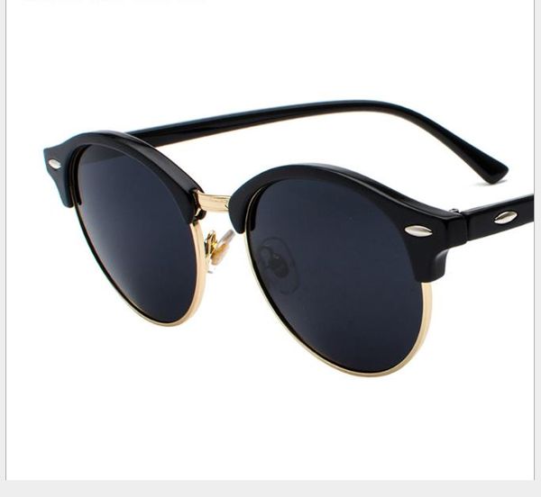 

polarized sunglasses lady sunglasses chao korean version personality mitten round-faced glasses man, White;black