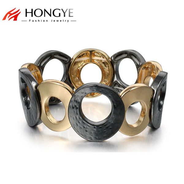 

new fashion punk hip-hop adjustable bangles upper arm bracelet for women & men jewelry bracelets bangles, Black