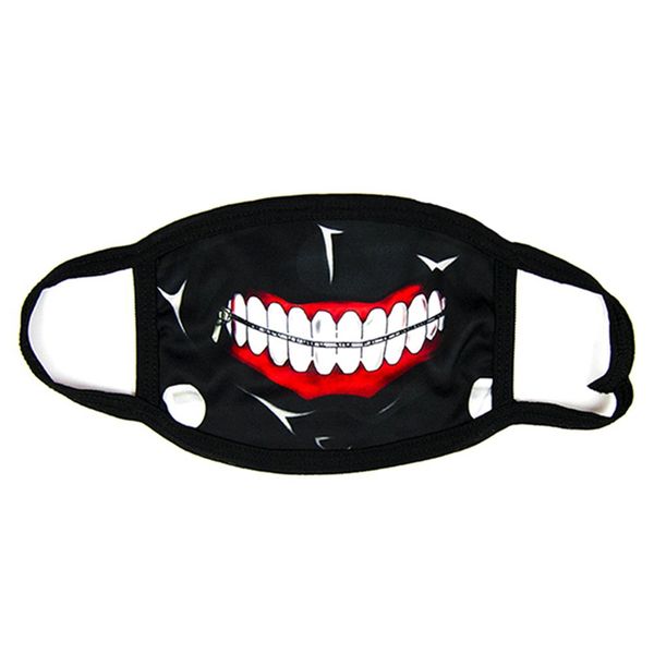 

new tokyo ghoul kaneki ken adjustable zipper faux leather mask cosplay halloween