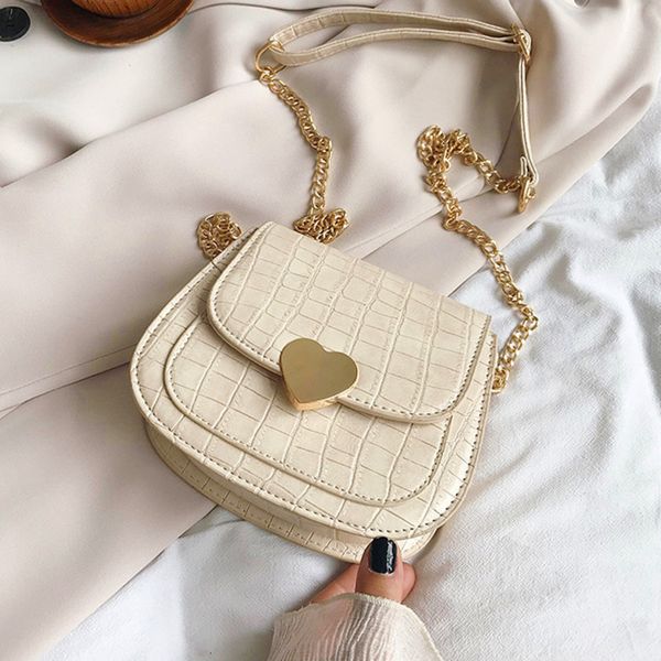 

female saddle pu leather crossbody bags for women 2020 chain shoulder messenger bag ladies hand sling handbags