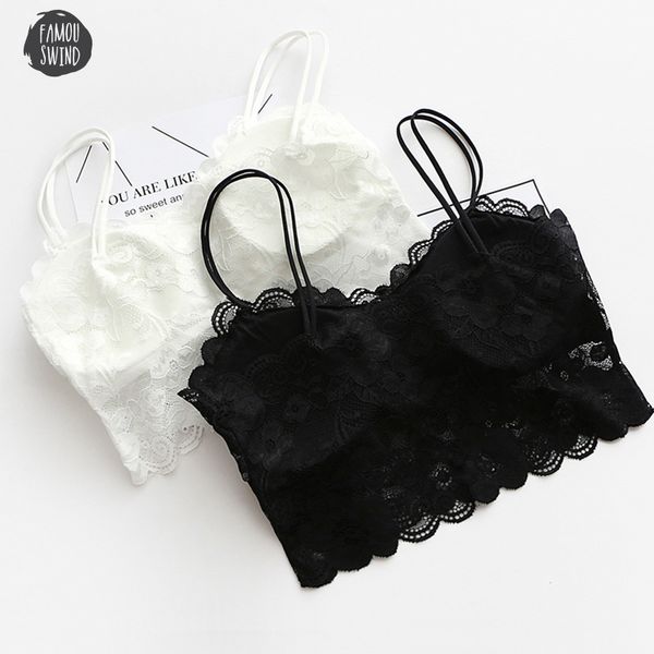 

women vest for tank chest padded women wearing fitness underwear lace bralette crop ladies, White