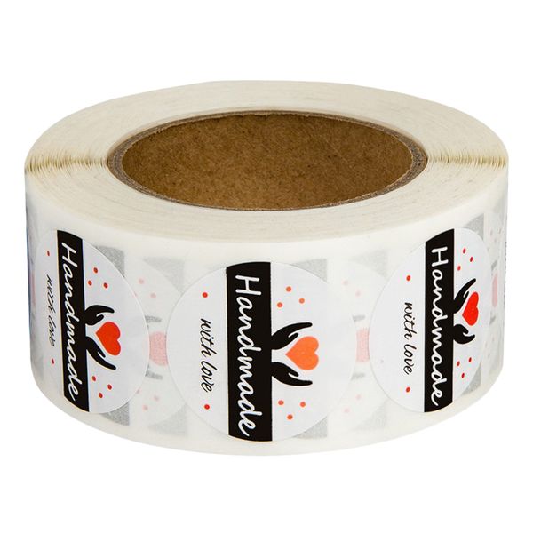 

500x round gift sticker packaging / labels sticker for seal jam biscuit cake