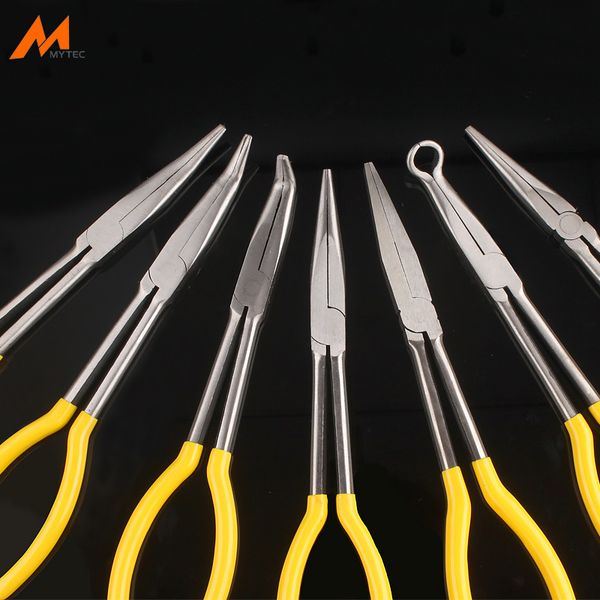 

11-inch multi-function long reach 45-degree 90-degree bent nose plier duckbill hose ring long nose plier mechanics hand tool