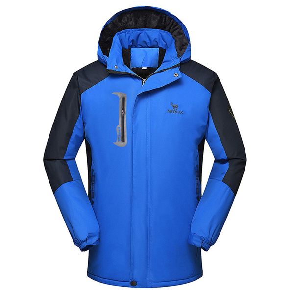 

fashion outdoor jackets men's autumn winter sport windbreaker thick warm jacket coat male chaqueta hombre impermeable, Blue;black