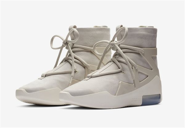 

2018 authentic air fear of god 1 boot light bone grey black zoom 1 men ba ketball hoe ar4237 001 ar4237 002 running hoe with box