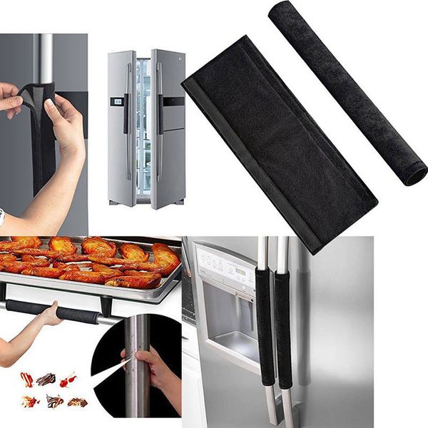 

2pcs refrigerator door handle cover kitchen appliance decor handles antiskid protector gloves fridge oven keep off fingerprints