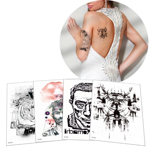 Fashion Temporary Waterproof Tattoo Designs For Girls And Boys Fake Black Tiger Cool Men Transfer Paper Tattoo Sticker Sex Diy Tattoo Of Name Tattoo