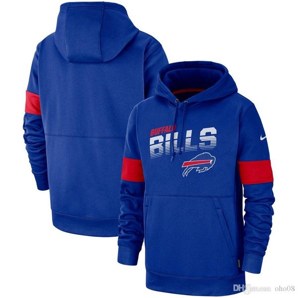 

new mens buffalo bills authentic sweatshirt vintage sideline team performance pullover hoodie, Blue;black