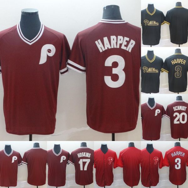 

Mens Philadelphia 3 Bryce Harper 17 Rhys Hoskins 20 Mike Schmidt 100% Stitched Phillies Baseball Jerseys Cheap Fast Shipping S-XXXL