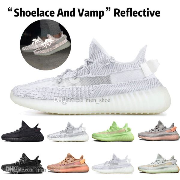 

with box kanye west clay v2 static reflective gid glow in the dark mens running shoes hyperspace true sport form designer sneaker