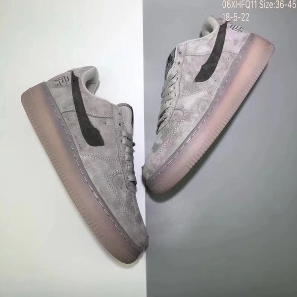 

nikÃ¨ air kasut force 1 07 force mid x reigning 07 champ rc suede chamois grey suede aa1117-118 sneakers skateboarding shoes 112473, Black