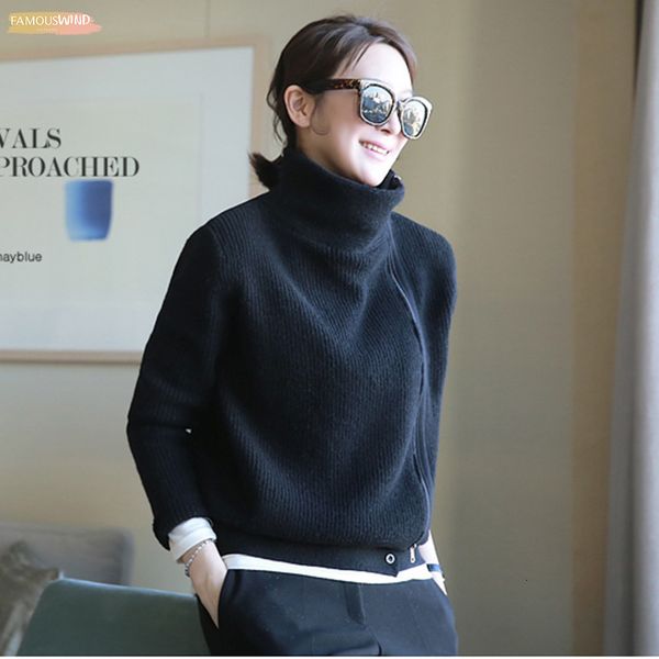 

зимний свитер новый водолазка кардиган женщин кашемировый свитер кардиган вязание зима осень женщины топы пальто drop доставка, White;black