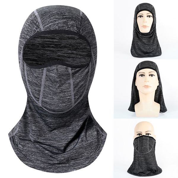 

women men summer cool bandana outdoor sunshade sports shield neck warmer fishing anti uv ice silk face mask scarfs cycling, Black