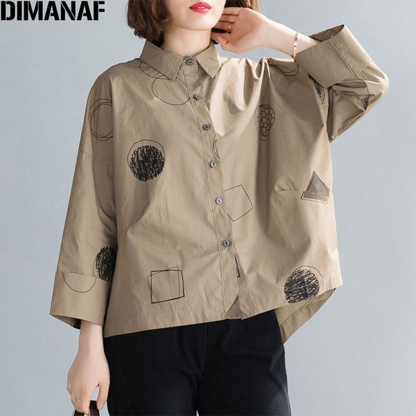 

dimanaf плюс размер рубашки женские lady топы туники хлопок сыпучие повседневный печати с длинным рукавом кнопка кардиган 2020 весна лето од, White