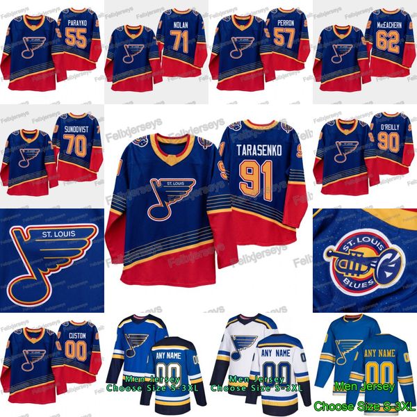 

91 vladimir tarasenko 2019-20 st. louis 90s heritage ryan o'reilly colton parayko oskar sundqvist mackenzie maceachern david perron nol, Black;red