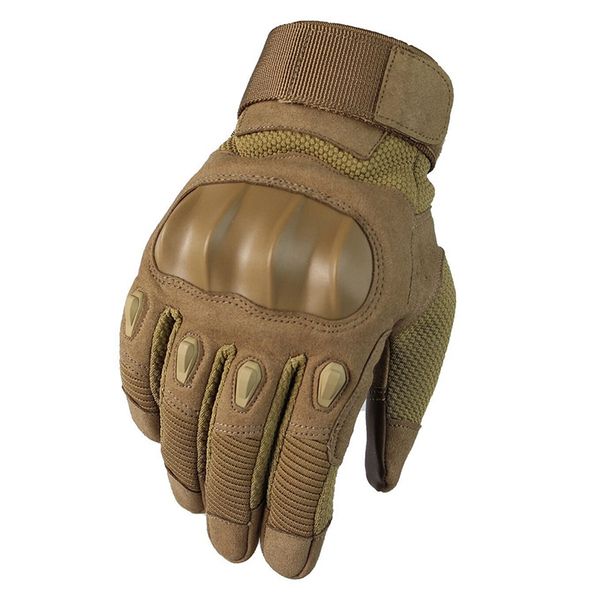 

hunting tactical gloves men winter full finger hard knuckle gloves paintball combat anti-skid bicycle c, Black