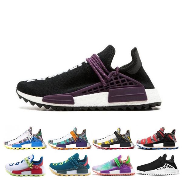

Human Race trail Running Shoes Men Women Pharrell Williams HU Runner Yellow Black White SOLAR PACK Nerd blue sport runner sneaker