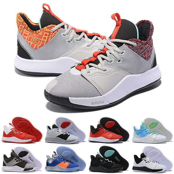 

2020 new paul george iii sneaker pg 3 nasa black white bhm pg3 all star gs kids basketball shoes