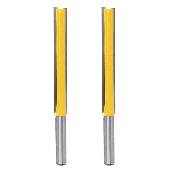 

2pcs 3/8'' diameter x 3'' height straight router bit blade extra long cutter