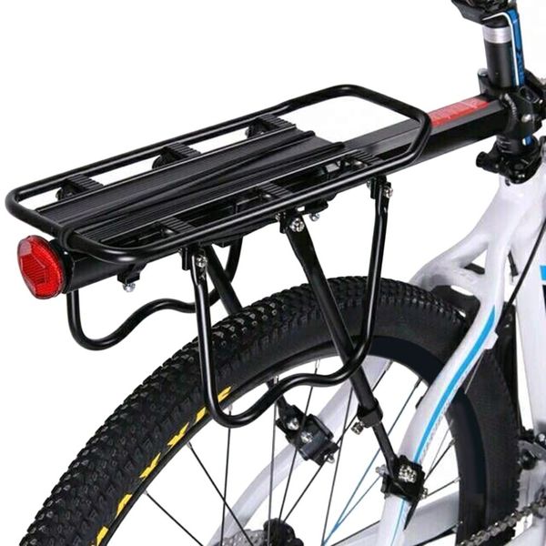 

mtb bicycle rear rack seat post mount pannier luggage carrier 25kg load quick-release bike rear rack with reflector