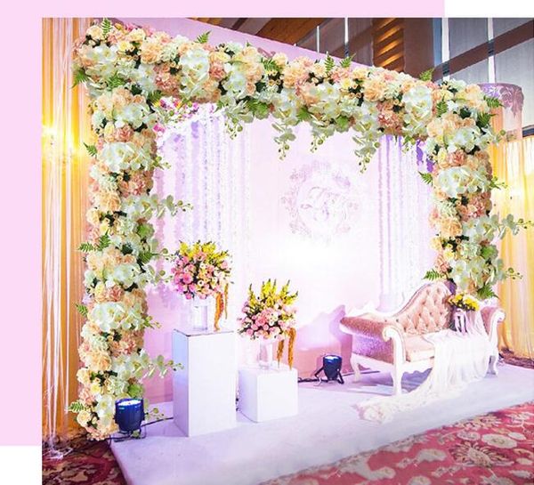 50 * 20см искусственный цветок стены свадебный этап украшения дорожные ведущие цветы искусственные цветы ломтики смешать цвета или индивидуальные