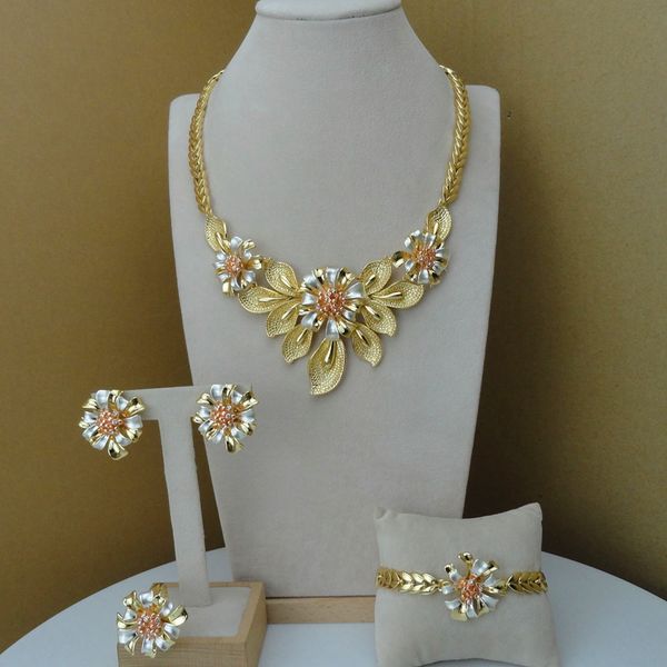 

yuminglai dubai costume jewelry artificial necklace sets for women fhk8014, Silver