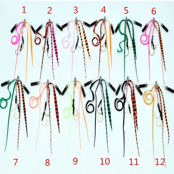 

50pcs silicone skirt with bell rubber jig skirt hooks assist hook jigging hook sea fishing hoo fishing super strong 13#