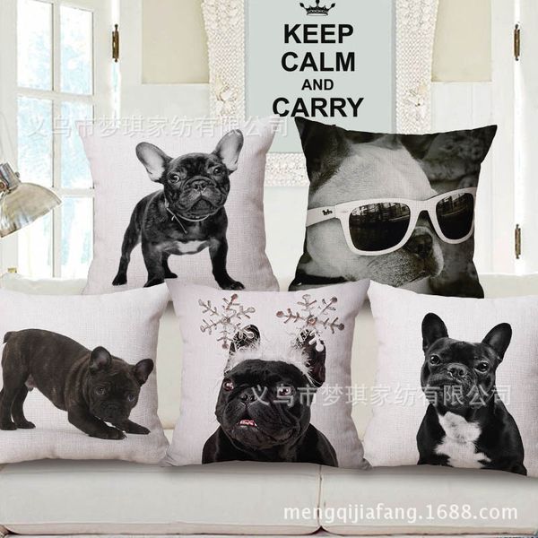 

lovely gogo bullfight dog hug pillow case fashion cotton cushion set home furnishing sofa back cushion