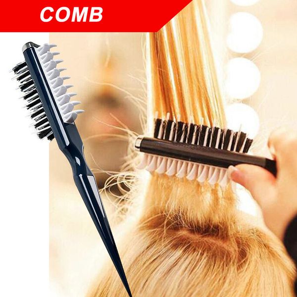 

volumia style comb instant hair volumizer comb sharks back combing brush hair styling tool, Silver