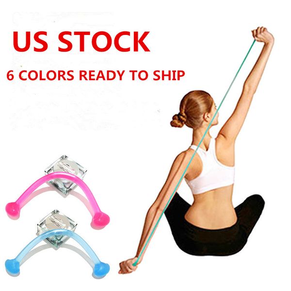 

usa stock flat rally stretch rope multifunctional non-slip handle rally device high elastic yoga fitness training resistance band fy7047