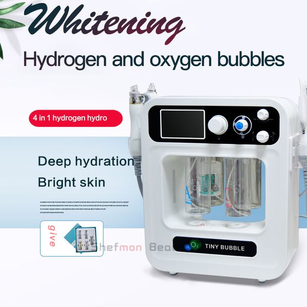 

4 in 1 microdermabrasion hydro dermabrasion tightening aqua peeling hydrogen beauty facial deep cleaning and skin care machine