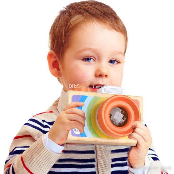 

wooden mini camera kaleidoscope kids toys children kids room hanging decoration toy for boys girls christmas gifts