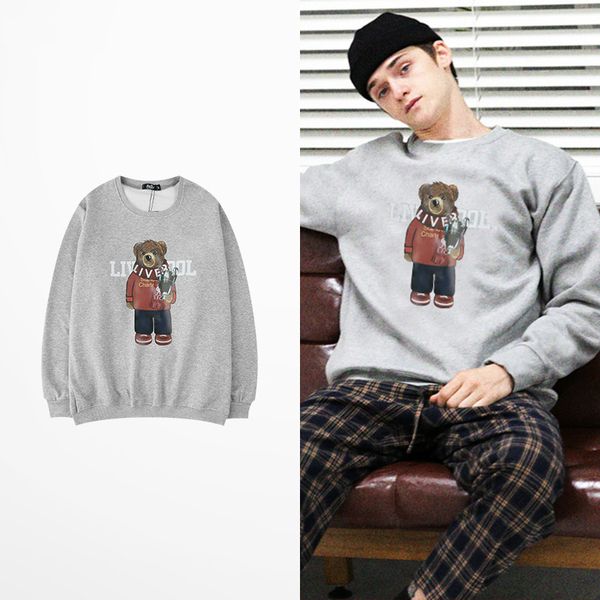 

ins стиль корейская мода толстовки мультфильм печати толстовки хип-хоп скейтборд любителей пара ulzzang, Black