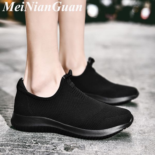 

large sizes shoes men black sneakers male light flats shoes man air mesh loafers couple sock summer men's casual k6