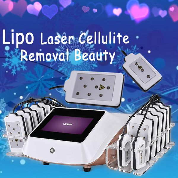 

slimming machine quality fat loss 14080mw 635nm-650nm lipo laser 14 pads cellulite removal beauty body shaping