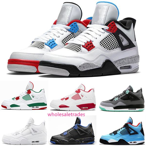 

36-47 bred cool grey 4 4s mens basketball shoes mushroom encore what the pizzeria royalty black cat men women trainers sports sneakers