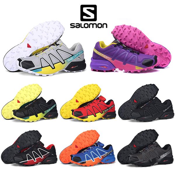 

2019 Salomon Speed Cross 4 CS IV Men Women Outdoor Running Shoes SpeedCross Black Designer Trainer Mens Athletic Sports Sneaker 36-46