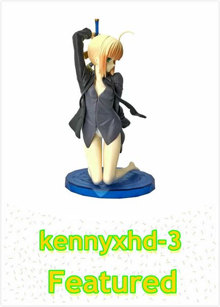 

аниме игрушка судьба сабля костюм сиба черная рубашка на коленях поза