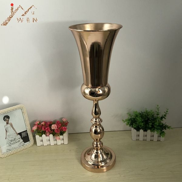 

10 pcs / lot цветочная ваза 60 см / 24 \ свадебный стол centerpieces event metal вазоны дорога lead gold party домашнее украшение