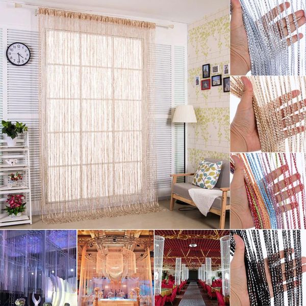 

curtain & drapes silver/black/champagne color/rainbow color tassel hanging string door partition divider windows decoration