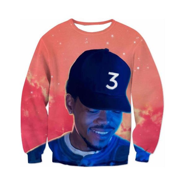 

Hot Chance The Rapper 3 Sweatshirt Men Women Galaxy 3d Sweatshirt Long Sleeve Crewneck Character Pullovers Hoodie Wholesales