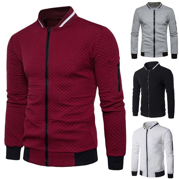

baseball coat casual jacket fashion design sports slim jacket men, Black;brown