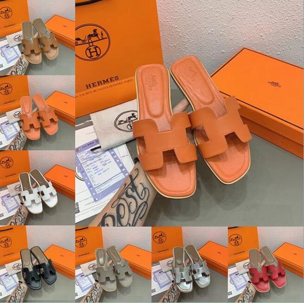 

Оригинальные Тапочки H Бренд Мода Женщины 2020 Новый Роскошный Дизайнер Натуральная Кожа Коровья Кожа Плоский Флип Флоп Сандалии Пляжная Обувь С Коробкой