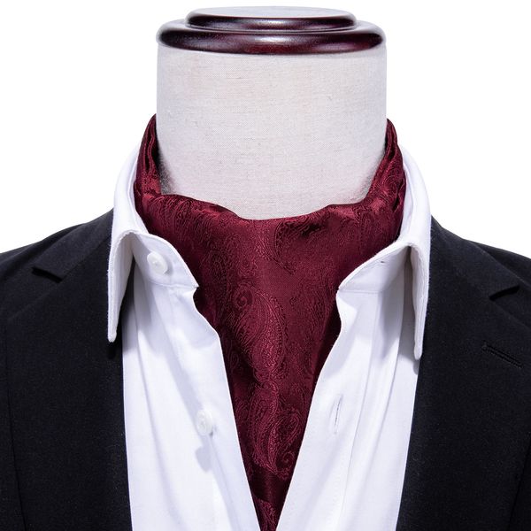 

hi-tie luxury red floral silk cravat 100% silk woven ascot tie pocket square handkerchief cufflinks suit set as-0001, Black;blue